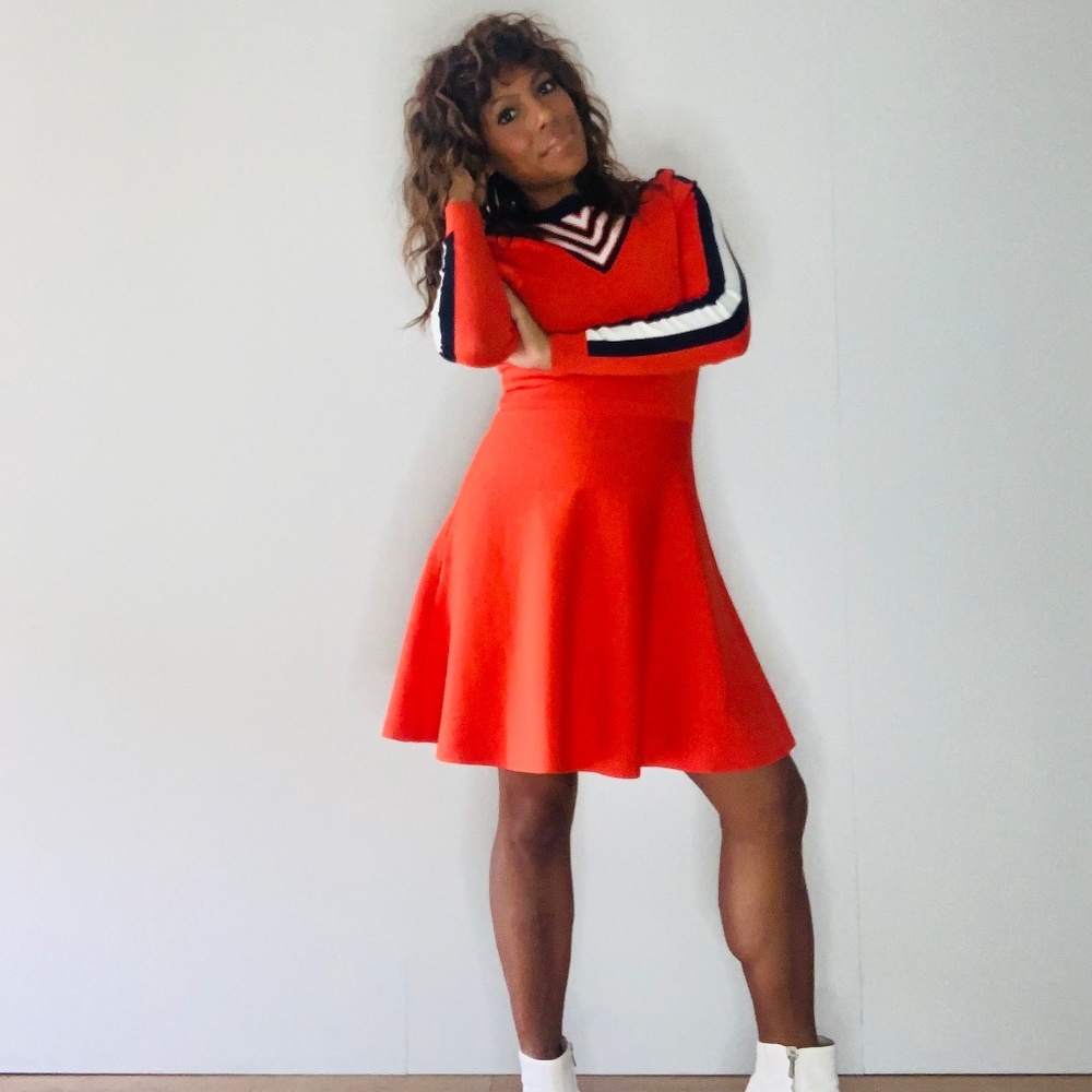 KAREN MILLEN Knitted Mini Dress Long Sleeve Size M